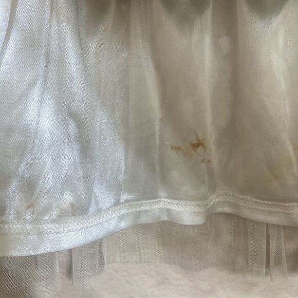 Ryu Anthropologie dress coquette fit & flare eggshell white lace/mesh fairy - Picture 7 of 10